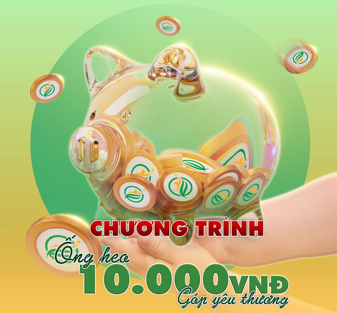 10,000 VND Daily Piggy Bank Project – Contribute Love